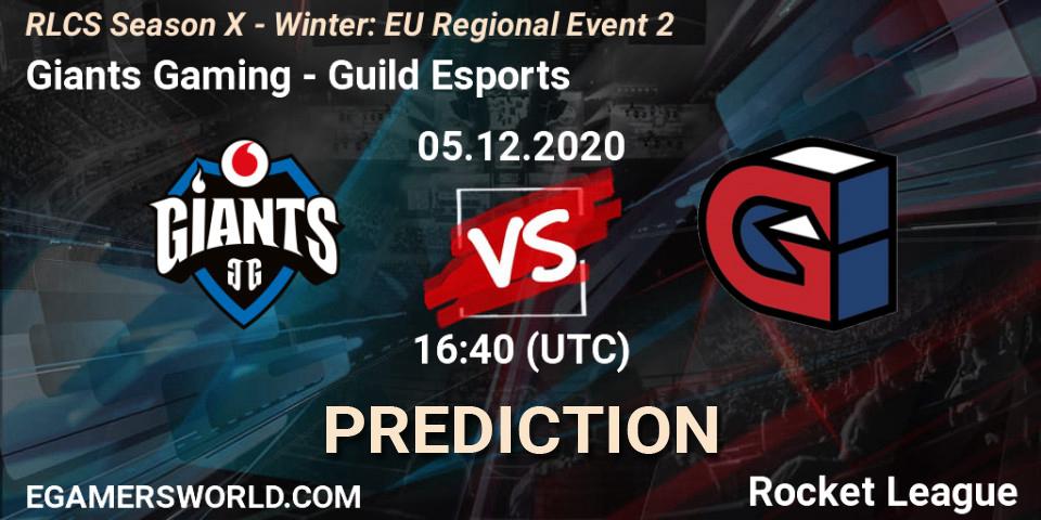 Giants Gaming - Guild Esports: Maç tahminleri. 05.12.2020 at 16:40, Rocket League, RLCS Season X - Winter: EU Regional Event 2