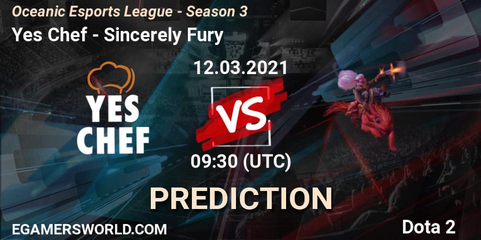 Yes Chef - Sincerely Fury: Maç tahminleri. 13.03.2021 at 09:47, Dota 2, Oceanic Esports League - Season 3