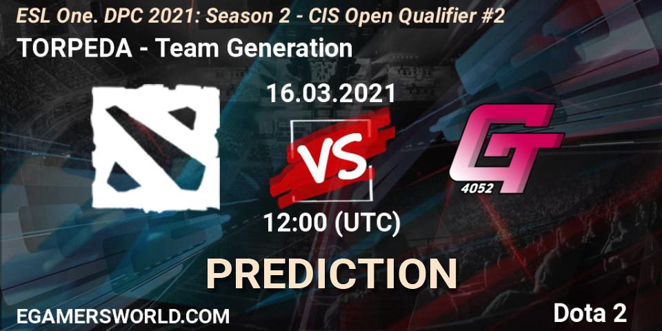 TOPREDA - Team Generation: Maç tahminleri. 16.03.2021 at 12:08, Dota 2, ESL One. DPC 2021: Season 2 - CIS Open Qualifier #2
