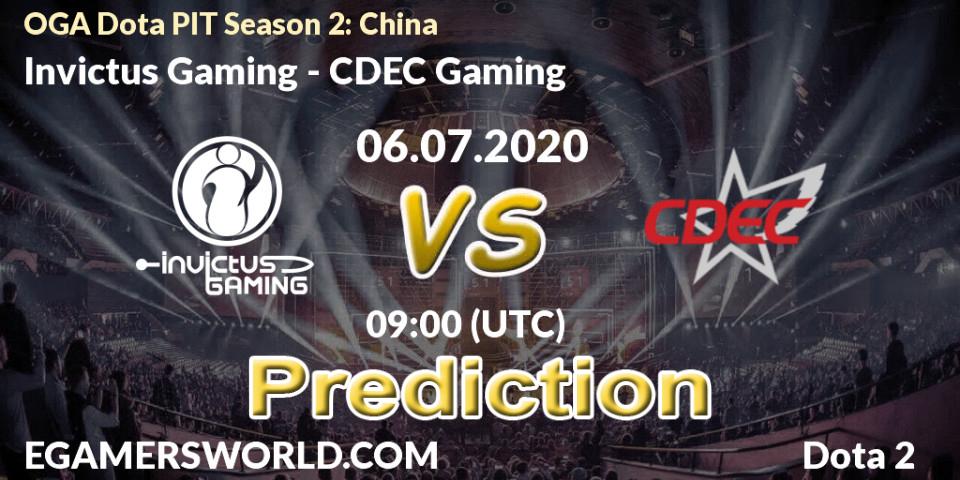 Invictus Gaming - CDEC Gaming: Maç tahminleri. 06.07.20, Dota 2, OGA Dota PIT Season 2: China