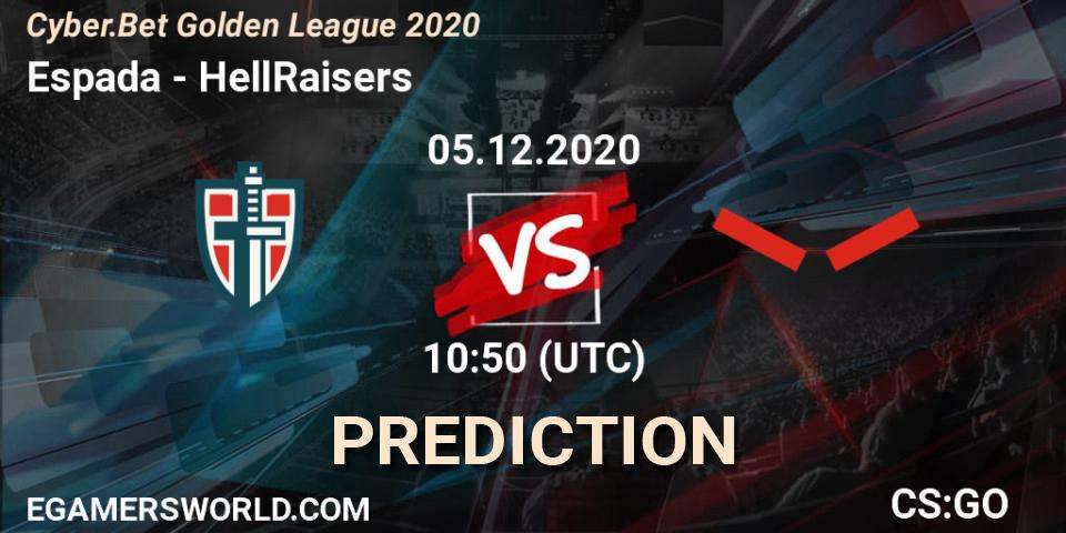 Espada - HellRaisers: Maç tahminleri. 05.12.2020 at 10:50, Counter-Strike (CS2), Cyber.Bet Golden League 2020