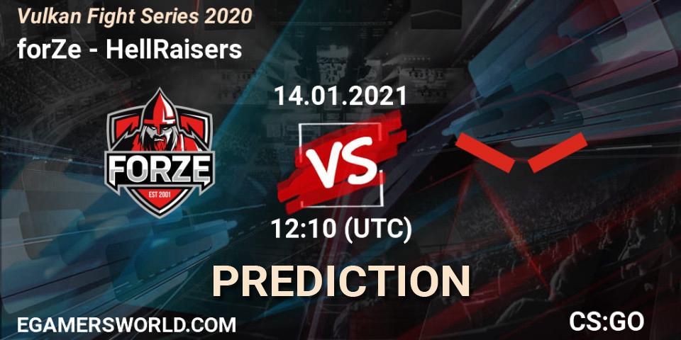 forZe - HellRaisers: Maç tahminleri. 14.01.2021 at 12:10, Counter-Strike (CS2), Vulkan Fight Series 2020