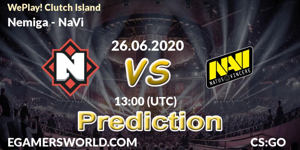 Nemiga - NaVi: Maç tahminleri. 26.06.2020 at 12:30, Counter-Strike (CS2), WePlay! Clutch Island