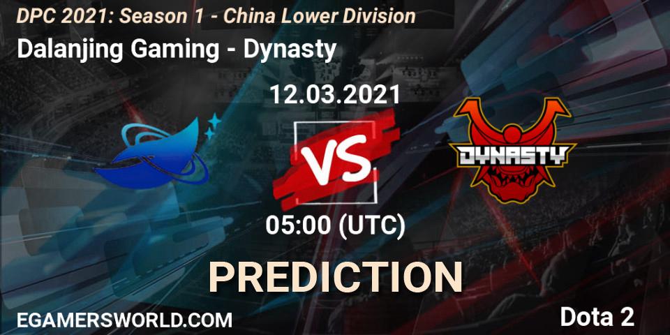 Dalanjing Gaming - Dynasty: Maç tahminleri. 12.03.2021 at 05:00, Dota 2, DPC 2021: Season 1 - China Lower Division