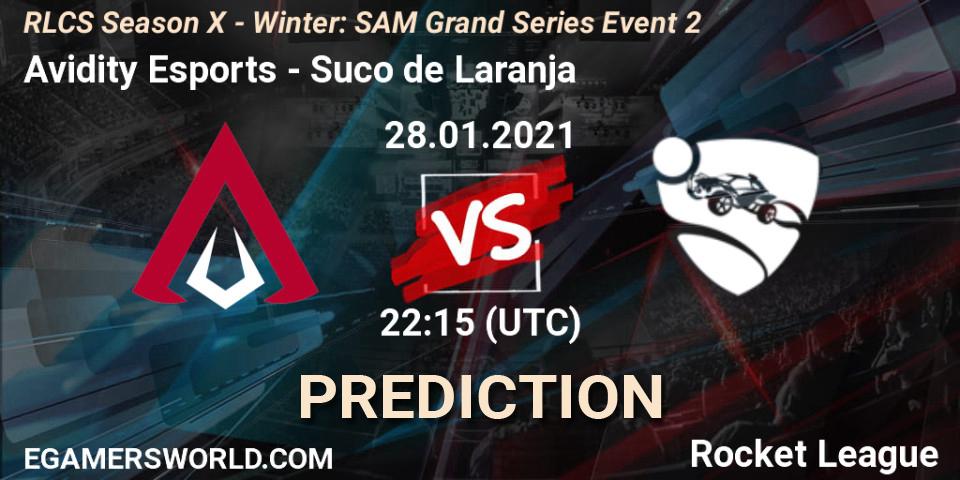 Avidity Esports - Suco de Laranja: Maç tahminleri. 28.01.2021 at 22:15, Rocket League, RLCS Season X - Winter: SAM Grand Series Event 2
