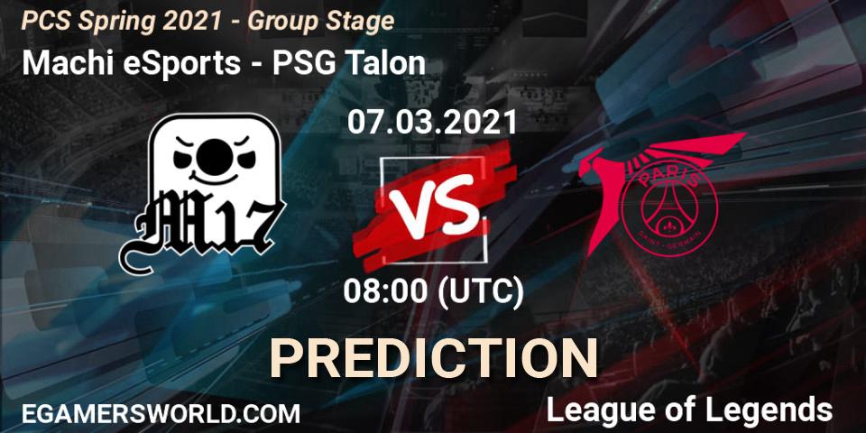 Machi eSports - PSG Talon: Maç tahminleri. 07.03.2021 at 10:10, LoL, PCS Spring 2021 - Group Stage