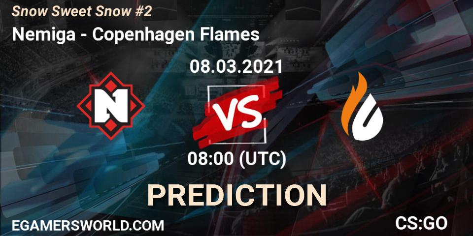 Nemiga - Copenhagen Flames: Maç tahminleri. 08.03.2021 at 08:00, Counter-Strike (CS2), Snow Sweet Snow #2