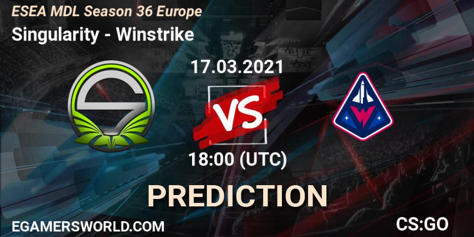 Singularity - Winstrike: Maç tahminleri. 17.03.21, CS2 (CS:GO), MDL ESEA Season 36: Europe - Premier division