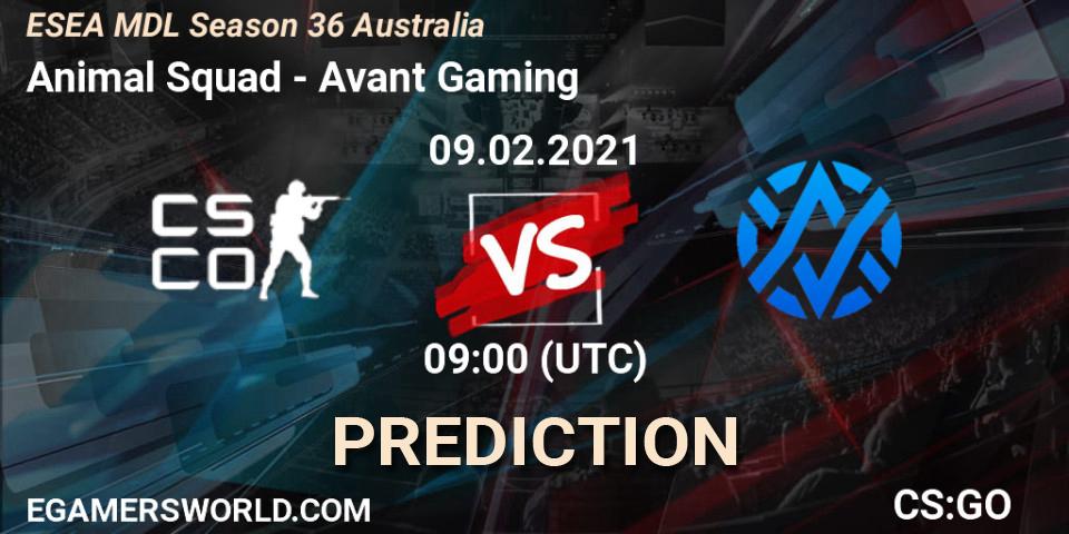 Animal Squad - Avant Gaming: Maç tahminleri. 09.02.21, CS2 (CS:GO), MDL ESEA Season 36: Australia - Premier Division