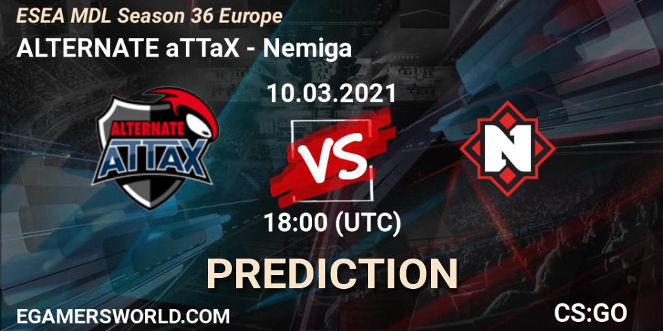 ALTERNATE aTTaX - Nemiga: Maç tahminleri. 10.03.2021 at 18:00, Counter-Strike (CS2), MDL ESEA Season 36: Europe - Premier division