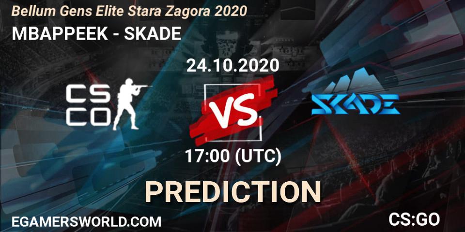 MBAPPEEK - SKADE: Maç tahminleri. 24.10.2020 at 17:10, Counter-Strike (CS2), Bellum Gens Elite Stara Zagora 2020