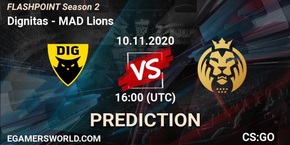 Dignitas - MAD Lions: Maç tahminleri. 11.11.2020 at 13:00, Counter-Strike (CS2), Flashpoint Season 2