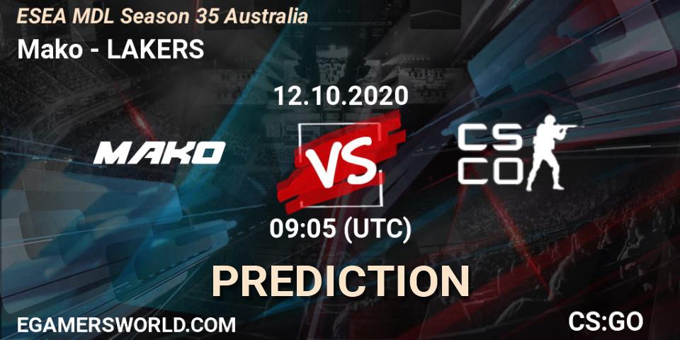 Mako - LAKERS: Maç tahminleri. 12.10.2020 at 09:05, Counter-Strike (CS2), ESEA MDL Season 35 Australia