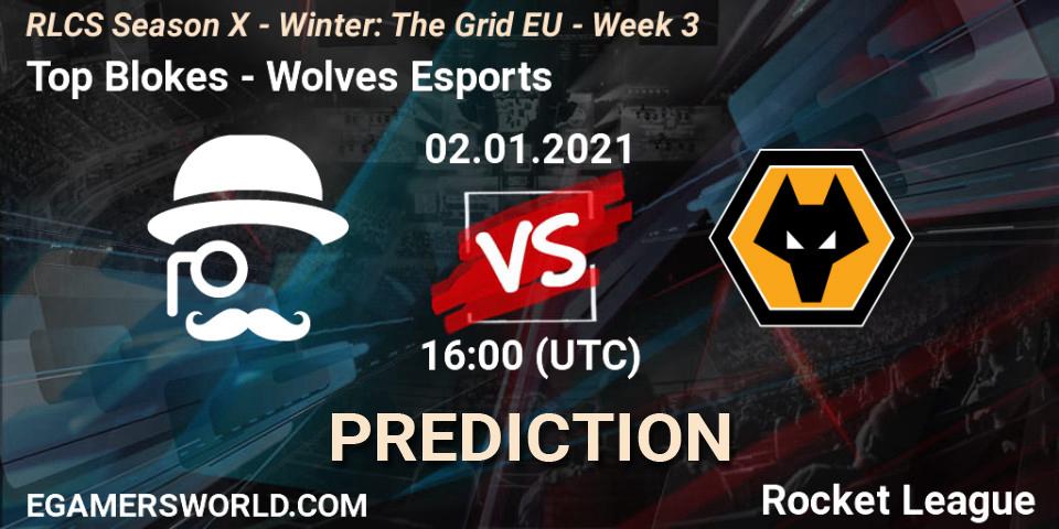 Top Blokes - Wolves Esports: Maç tahminleri. 02.01.2021 at 16:00, Rocket League, RLCS Season X - Winter: The Grid EU - Week 3