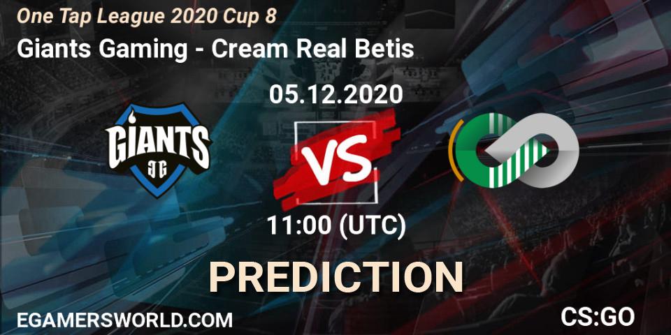 Giants Gaming - Cream Real Betis: Maç tahminleri. 05.12.20, CS2 (CS:GO), One Tap League 2020 Cup 8