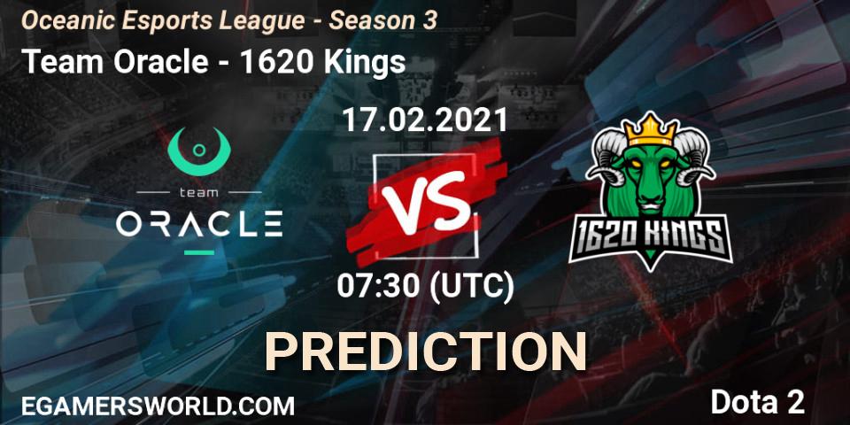 Team Oracle - 1620 Kings: Maç tahminleri. 17.02.2021 at 07:32, Dota 2, Oceanic Esports League - Season 3