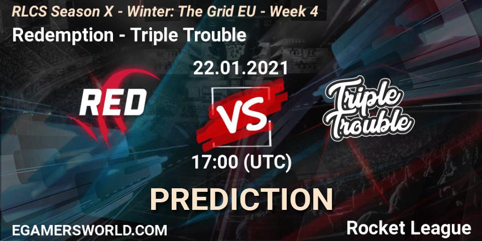 Redemption - Triple Trouble: Maç tahminleri. 22.01.21, Rocket League, RLCS Season X - Winter: The Grid EU - Week 4