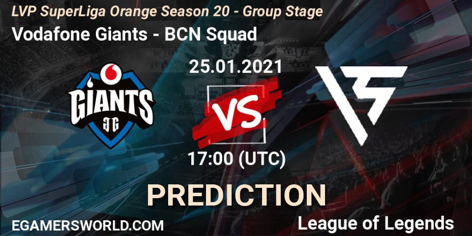 Vodafone Giants - BCN Squad: Maç tahminleri. 25.01.2021 at 17:00, LoL, LVP SuperLiga Orange Season 20 - Group Stage
