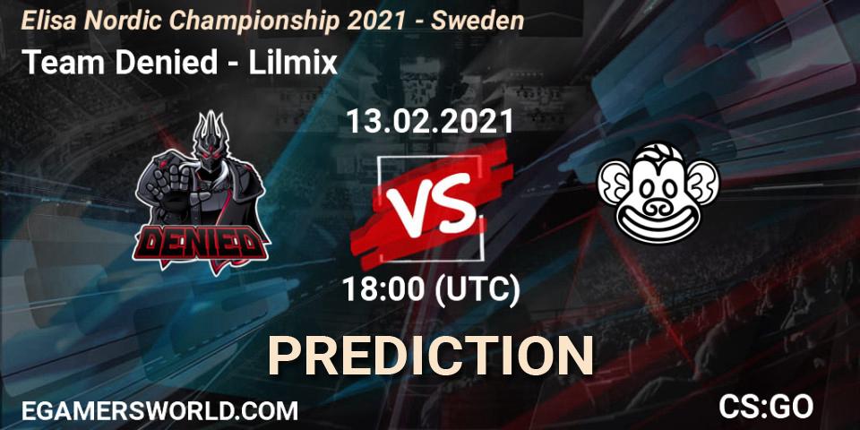 Team Denied - Lilmix: Maç tahminleri. 13.02.2021 at 18:00, Counter-Strike (CS2), Elisa Nordic Championship 2021 - Sweden