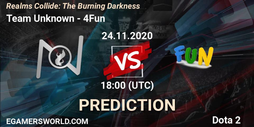 Team Unknown - 4Fun: Maç tahminleri. 24.11.2020 at 18:04, Dota 2, Realms Collide: The Burning Darkness