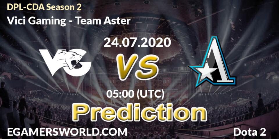 Vici Gaming - Team Aster: Maç tahminleri. 24.07.2020 at 05:01, Dota 2, DPL-CDA Professional League Season 2