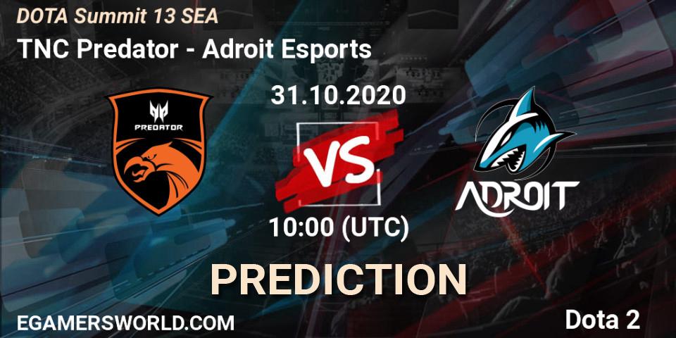 TNC Predator - Adroit Esports: Maç tahminleri. 02.11.20, Dota 2, DOTA Summit 13: SEA