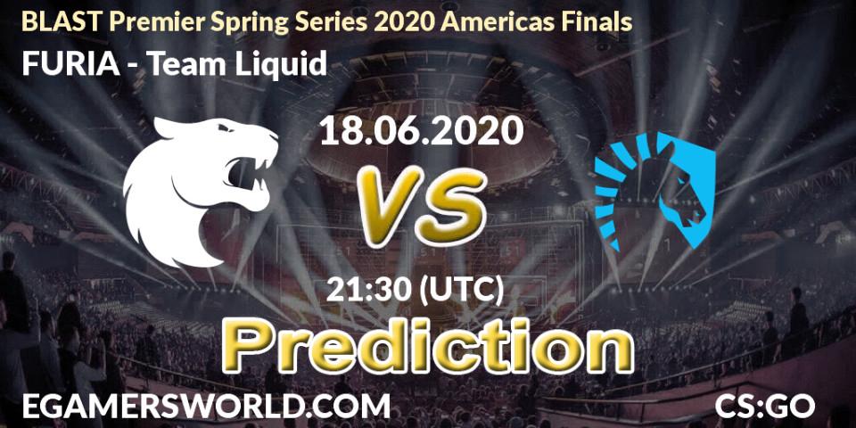 FURIA - Team Liquid: Maç tahminleri. 18.06.2020 at 21:30, Counter-Strike (CS2), BLAST Premier Spring Series 2020 Americas Finals