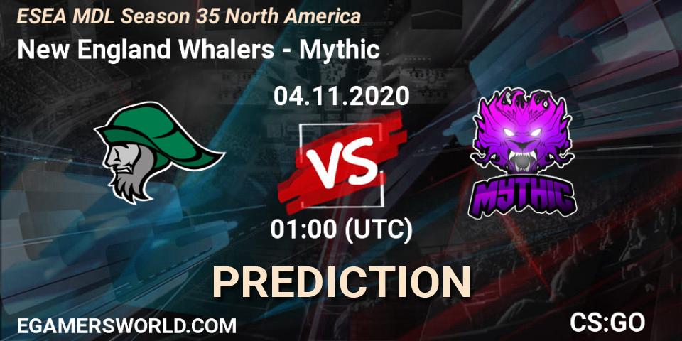 New England Whalers - Mythic: Maç tahminleri. 04.11.2020 at 22:00, Counter-Strike (CS2), ESEA MDL Season 35 North America