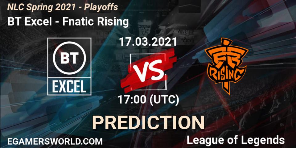 BT Excel - Fnatic Rising: Maç tahminleri. 17.03.2021 at 17:00, LoL, NLC Spring 2021 - Playoffs
