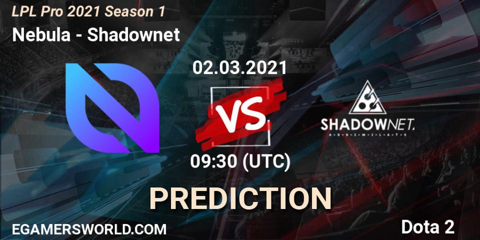 Nebula - Shadownet: Maç tahminleri. 02.03.2021 at 09:49, Dota 2, LPL Pro 2021 Season 1