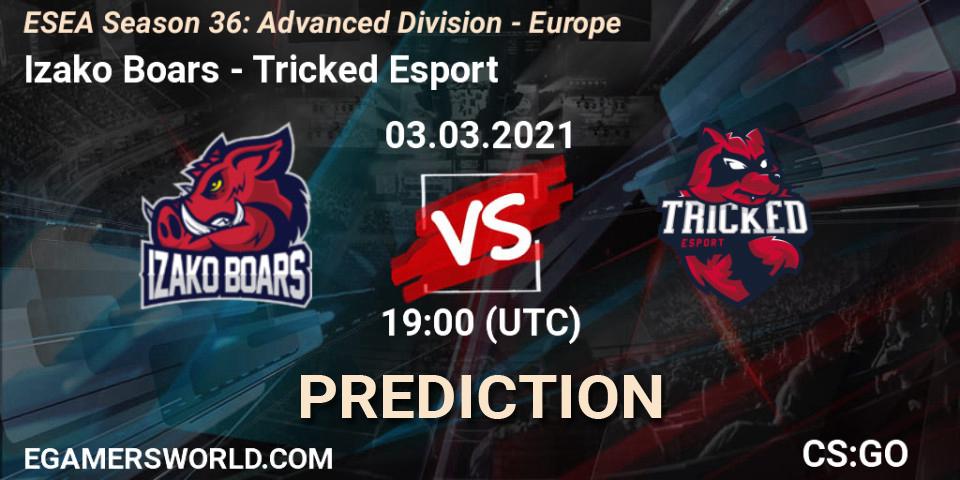 Izako Boars - Tricked Esport: Maç tahminleri. 03.03.2021 at 19:00, Counter-Strike (CS2), ESEA Season 36: Europe - Advanced Division