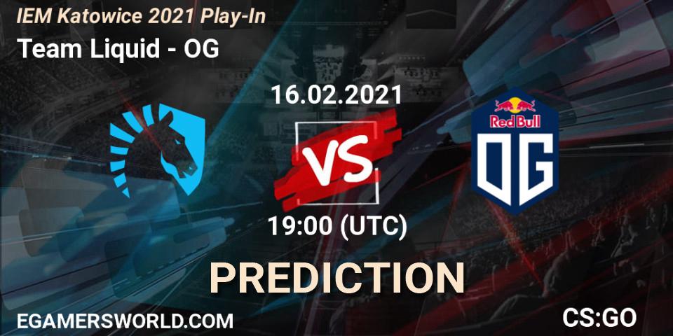 Team Liquid - OG: Maç tahminleri. 16.02.2021 at 19:00, Counter-Strike (CS2), IEM Katowice 2021 Play-In