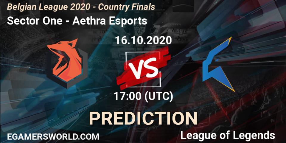 Sector One - Aethra Esports: Maç tahminleri. 16.10.2020 at 17:24, LoL, Belgian League 2020 - Country Finals