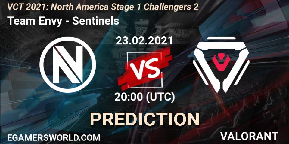 Team Envy - Sentinels: Maç tahminleri. 23.02.2021 at 20:00, VALORANT, VCT 2021: North America Stage 1 Challengers 2