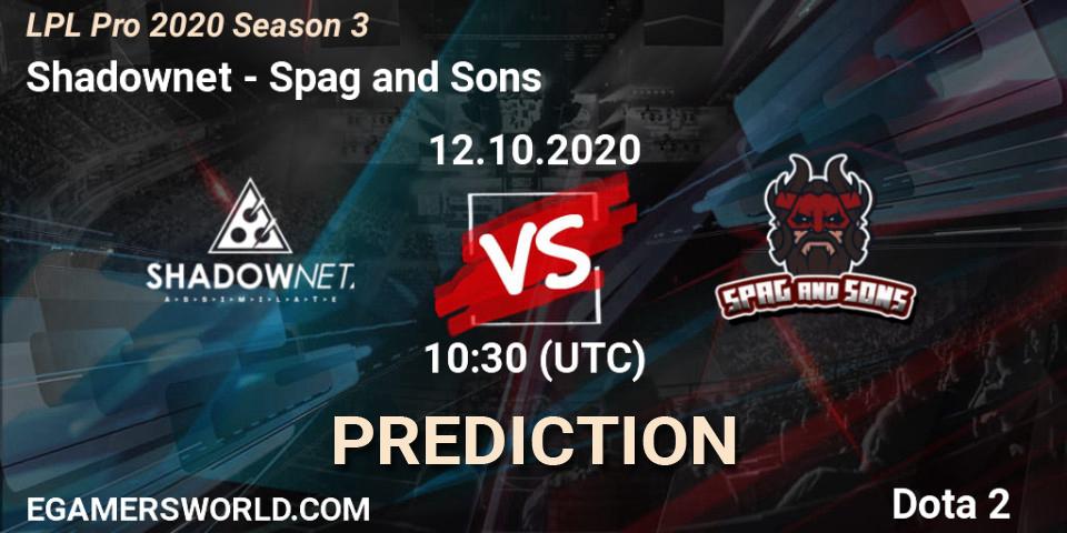 Shadownet - Spag and Sons: Maç tahminleri. 12.10.2020 at 09:36, Dota 2, LPL Pro 2020 Season 3