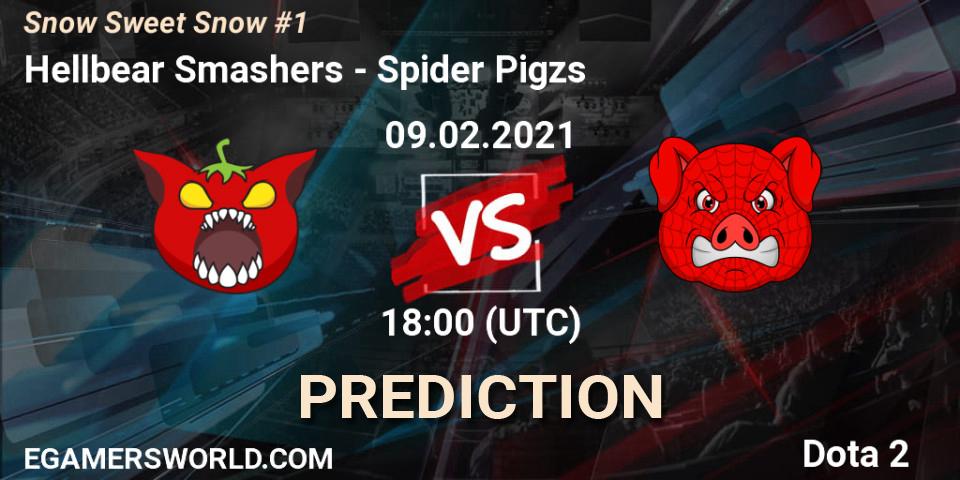 Hellbear Smashers - Spider Pigzs: Maç tahminleri. 09.02.2021 at 18:41, Dota 2, Snow Sweet Snow #1