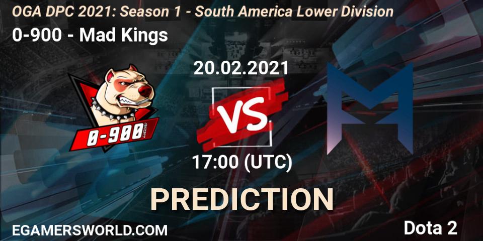 0-900 - Mad Kings: Maç tahminleri. 20.02.21, Dota 2, OGA DPC 2021: Season 1 - South America Lower Division