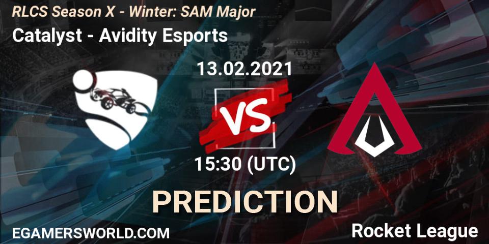 Catalyst - Avidity Esports: Maç tahminleri. 13.02.2021 at 15:30, Rocket League, RLCS Season X - Winter: SAM Major
