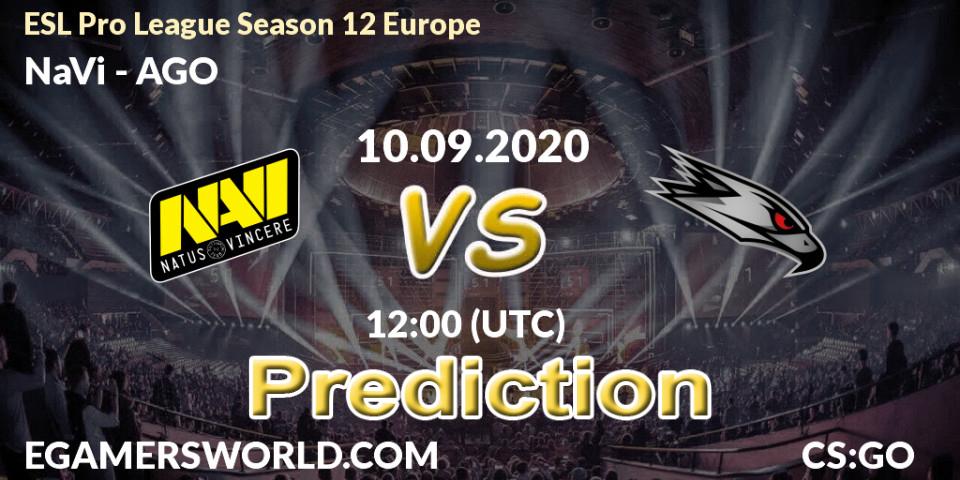 NaVi - AGO: Maç tahminleri. 10.09.2020 at 12:00, Counter-Strike (CS2), ESL Pro League Season 12 Europe