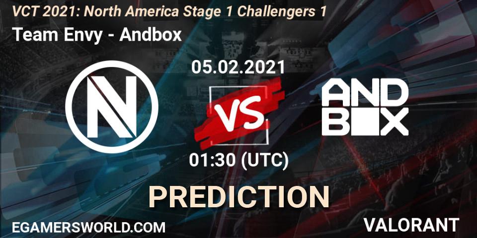 Team Envy - Andbox: Maç tahminleri. 04.02.2021 at 23:00, VALORANT, VCT 2021: North America Stage 1 Challengers 1
