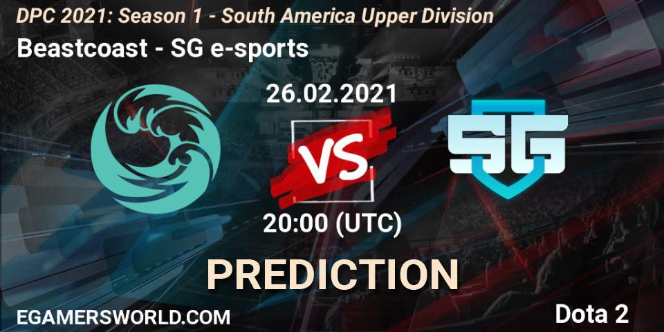 Beastcoast - SG e-sports: Maç tahminleri. 26.02.2021 at 20:02, Dota 2, DPC 2021: Season 1 - South America Upper Division