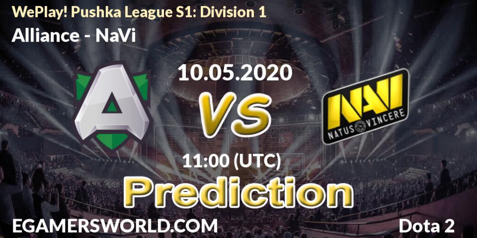 Alliance - NaVi: Maç tahminleri. 10.05.2020 at 11:00, Dota 2, WePlay! Pushka League S1: Division 1