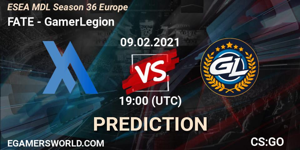 FATE - GamerLegion: Maç tahminleri. 09.02.2021 at 18:05, Counter-Strike (CS2), MDL ESEA Season 36: Europe - Premier division