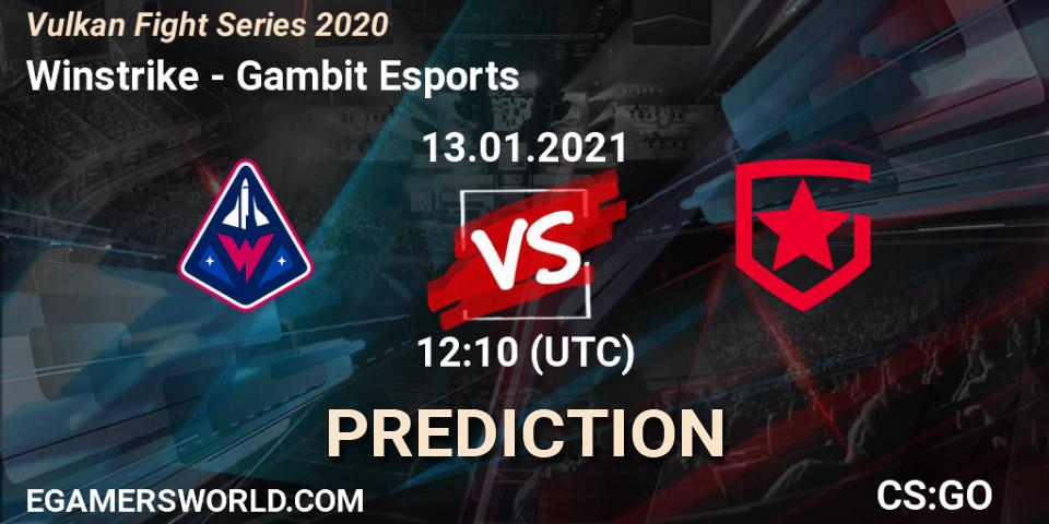 Winstrike - Gambit Esports: Maç tahminleri. 13.01.2021 at 12:10, Counter-Strike (CS2), Vulkan Fight Series 2020