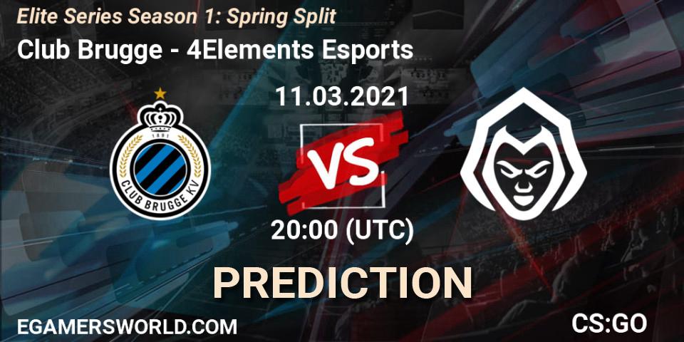 Club Brugge - 4Elements Esports: Maç tahminleri. 12.03.2021 at 20:00, Counter-Strike (CS2), Elite Series Season 1: Spring Split