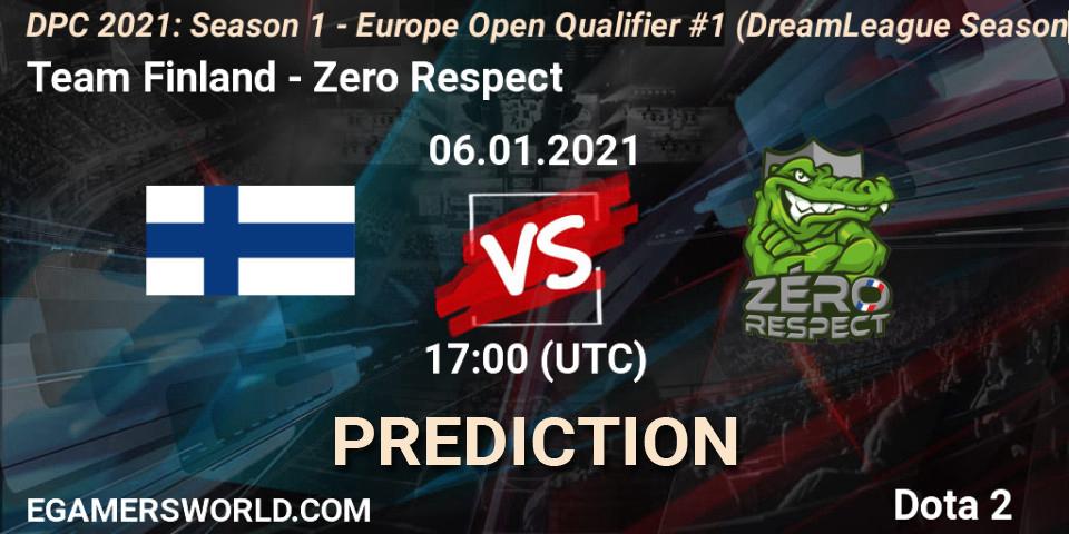 Team Finland - Zero Respect: Maç tahminleri. 06.01.2021 at 17:07, Dota 2, DPC 2021: Season 1 - Europe Open Qualifier #1 (DreamLeague Season 14)