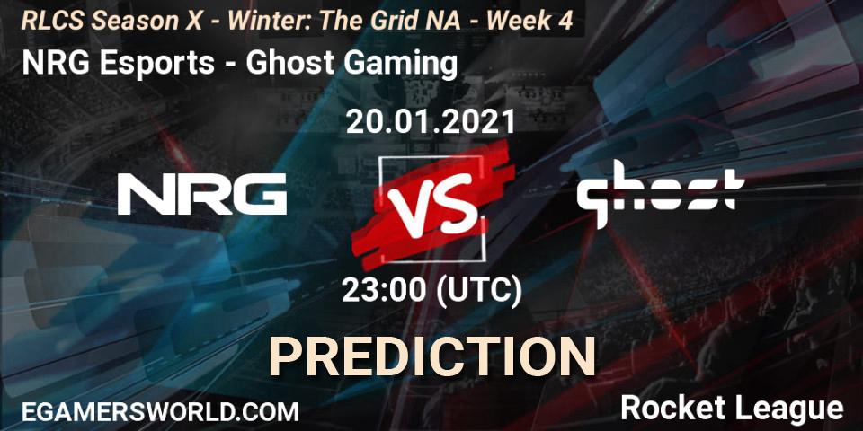 NRG Esports - Ghost Gaming: Maç tahminleri. 20.01.2021 at 23:00, Rocket League, RLCS Season X - Winter: The Grid NA - Week 4