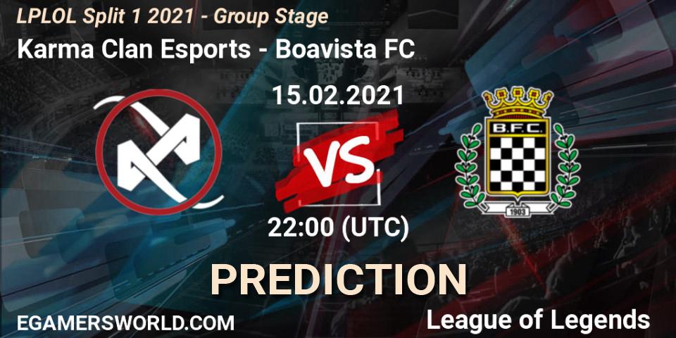 Karma Clan Esports - Boavista FC: Maç tahminleri. 15.02.2021 at 22:15, LoL, LPLOL Split 1 2021 - Group Stage