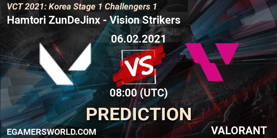 Hamtori ZunDeJinx - Vision Strikers: Maç tahminleri. 06.02.2021 at 10:00, VALORANT, VCT 2021: Korea Stage 1 Challengers 1