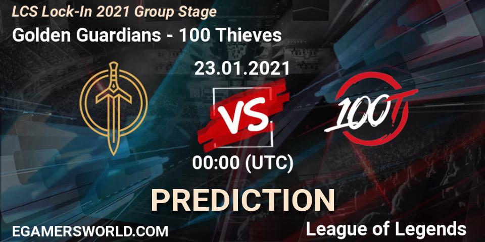 Golden Guardians - 100 Thieves: Maç tahminleri. 23.01.2021 at 00:00, LoL, LCS Lock-In 2021 Group Stage